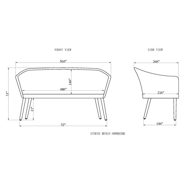 Highland Dunes Panek 57'' Wide Outdoor Wicker Loveseat with Cushions